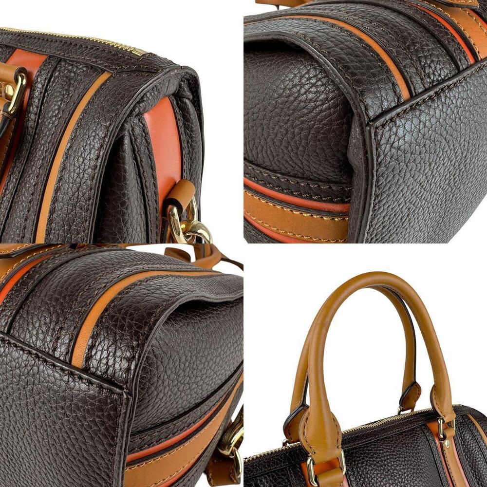 Burberry handbag shoulder bag brown gold leather - Picture 4 of 4